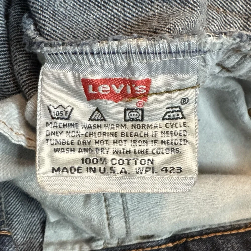 Vintage 90s Levi's 505 Straight Denim Jeans Dark Wash Size 33W 30L Short